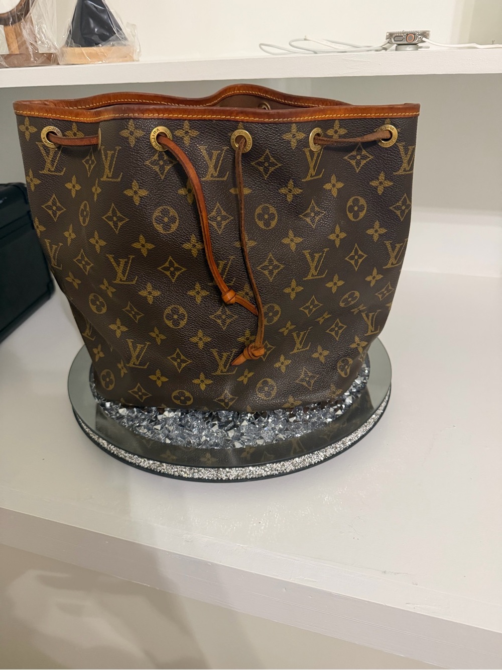 ⭐️Louis Vuitton Brown Monogram Canvas Drawstring Tote